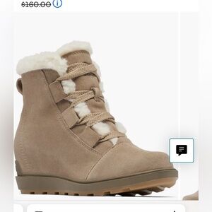 Sorel Women's Beige Wedge Winter Boots